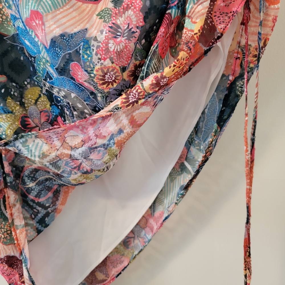 NEW Amanda Uprichard Tropical VACATION Sarong Style Skirt Size Large - Picture 9 of 16